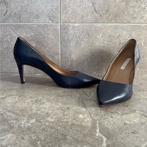 10 Diane Von Furstenberg Navy Blue Blue Heels